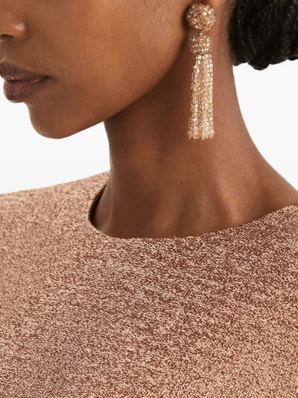Oscar de la Renta beaded tassel earrings | Image 2