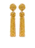 Oscar de la Renta beaded tassel earrings - Gold