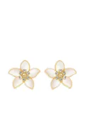 Oscar de la Renta enamel jasmine earrings - Neutrals