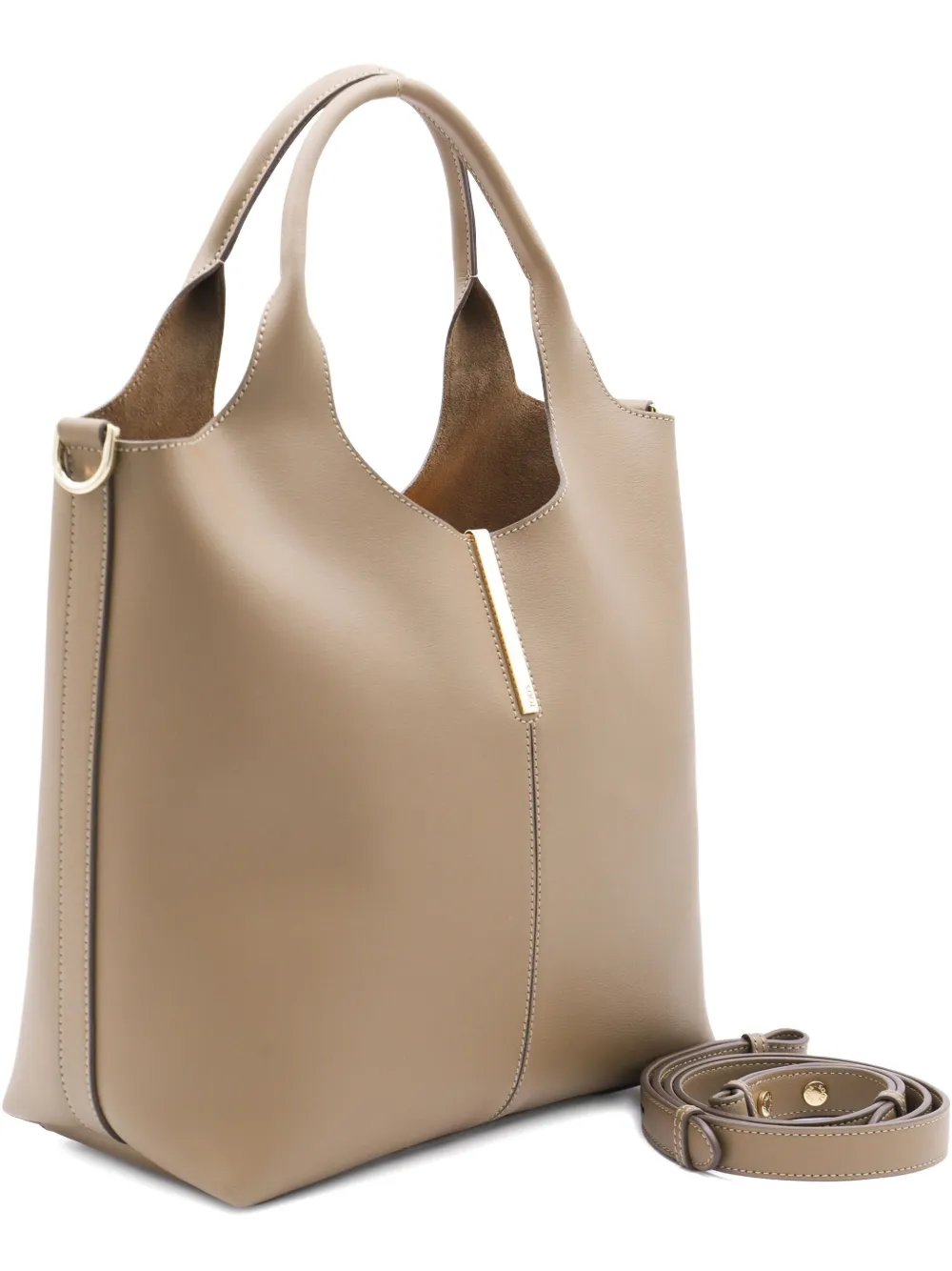 Tod's small top-handle leather bag Beige