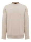 Moncler logo-patch crew-neck sweatshirt - Neutrals