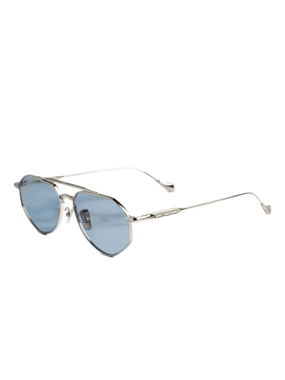 Cutler & Gross x TGF Lynott zonnebril met piloten montuur Zilver