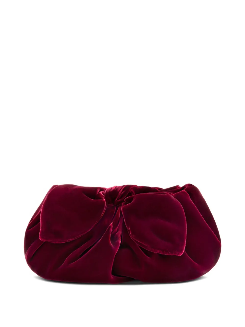 Oscar De La Renta Mini Bow Clutch Bag In Red