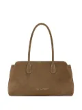 Oscar de la Renta The Aster suede shoulder bag - Brown