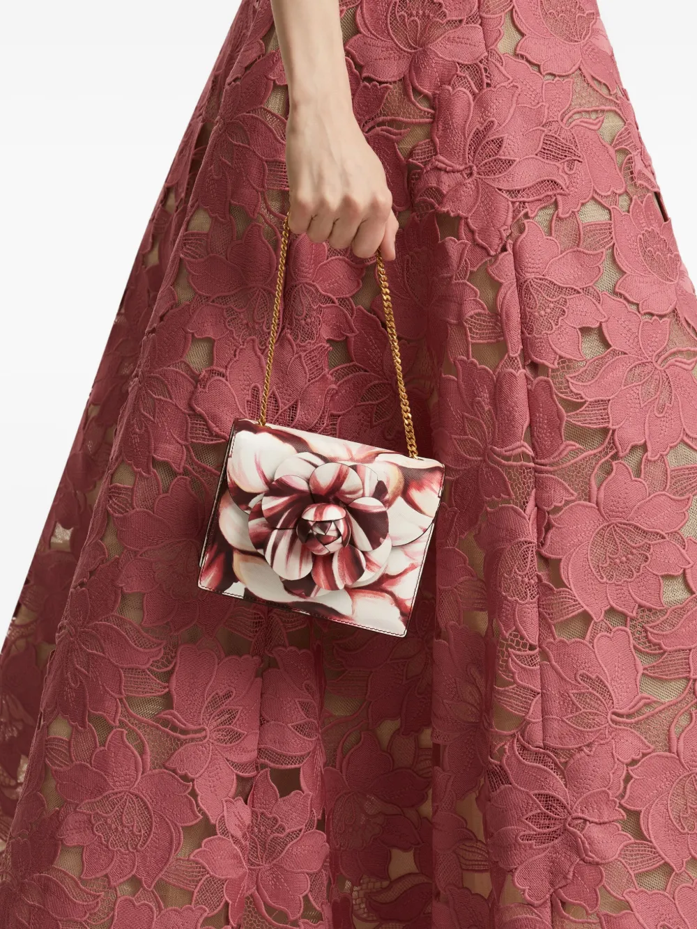Oscar de la Renta TRO crossbodytas Roze