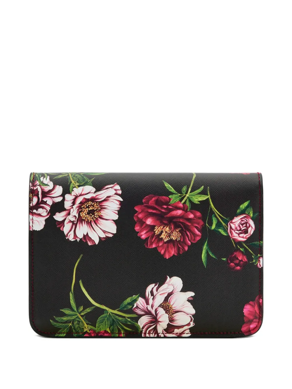 Oscar De La Renta O Pochette Floral-print Cross Body Bag In Brown