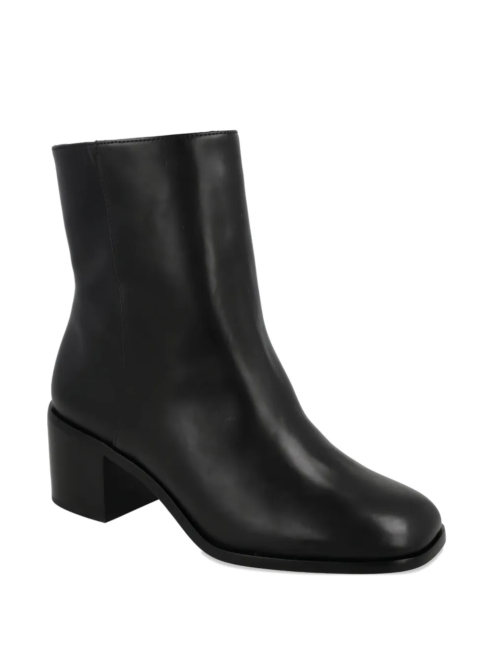 Blue Bird Shoes 50mm Square Block-heel Boots In Black