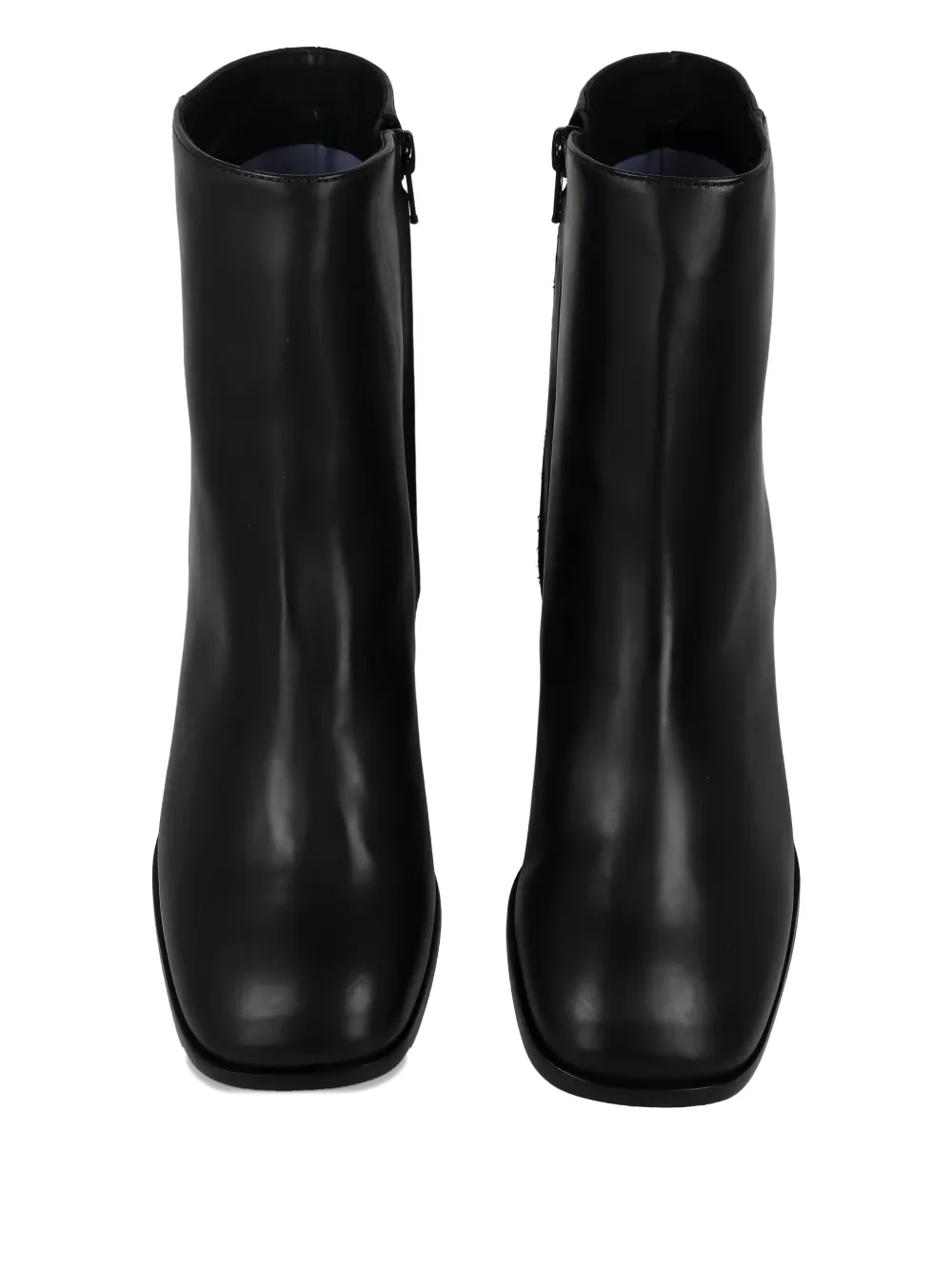 Blue Bird Shoes 50mm Square Block-heel Boots In Black