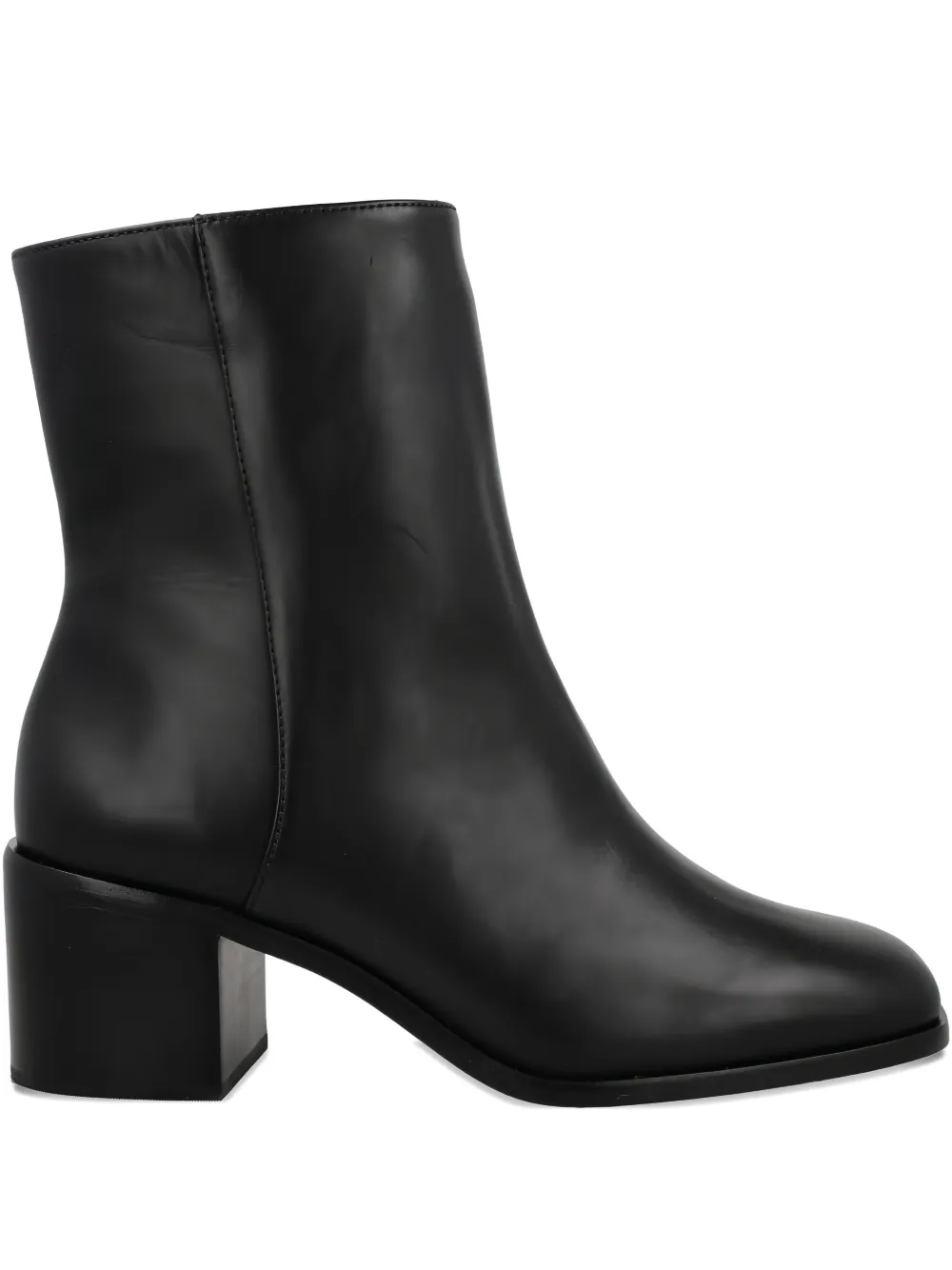 Blue Bird Shoes 50mm Square Block-heel Boots In Black