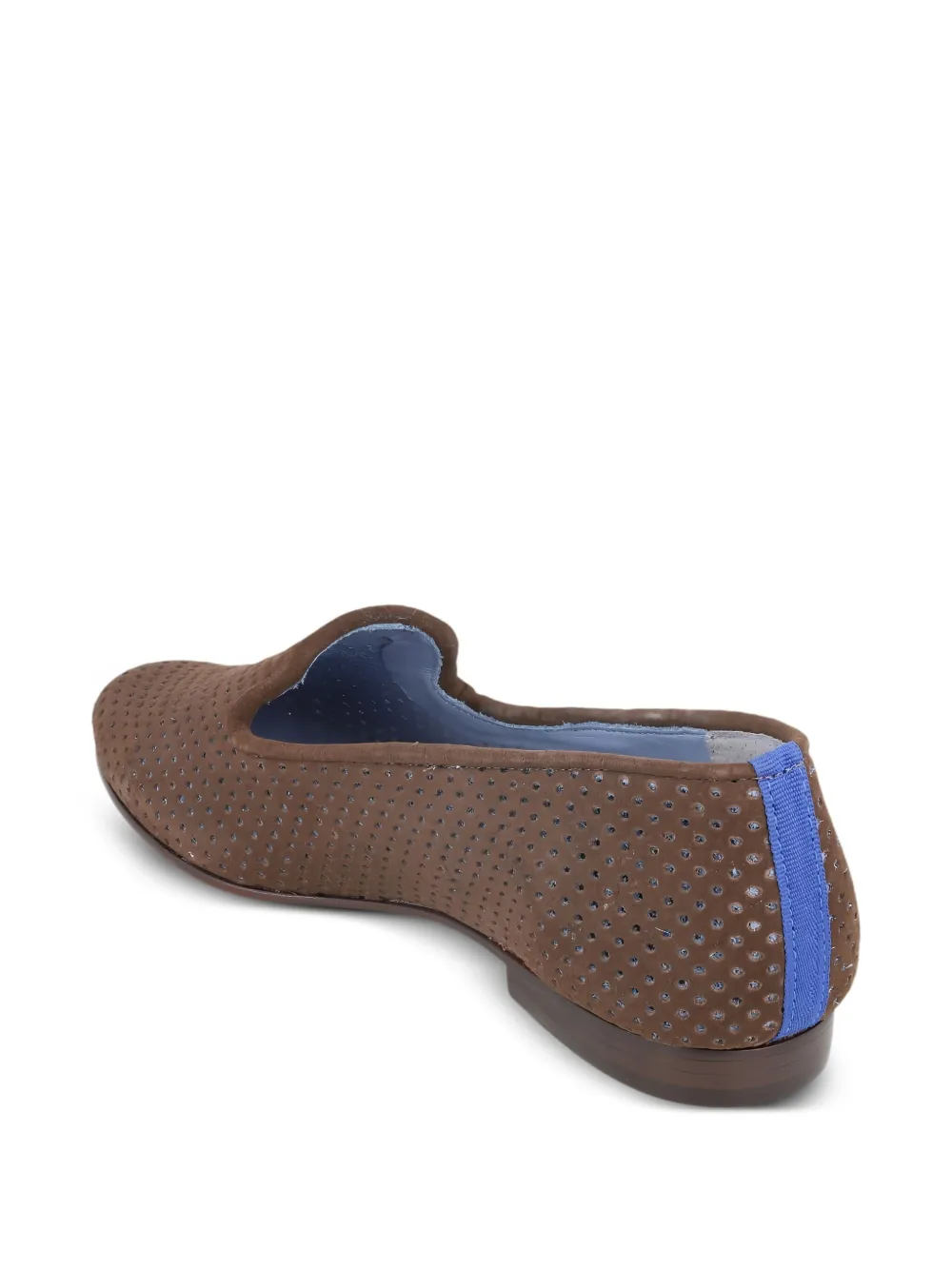 Bird&co Perforated Suede Loafers In Brown