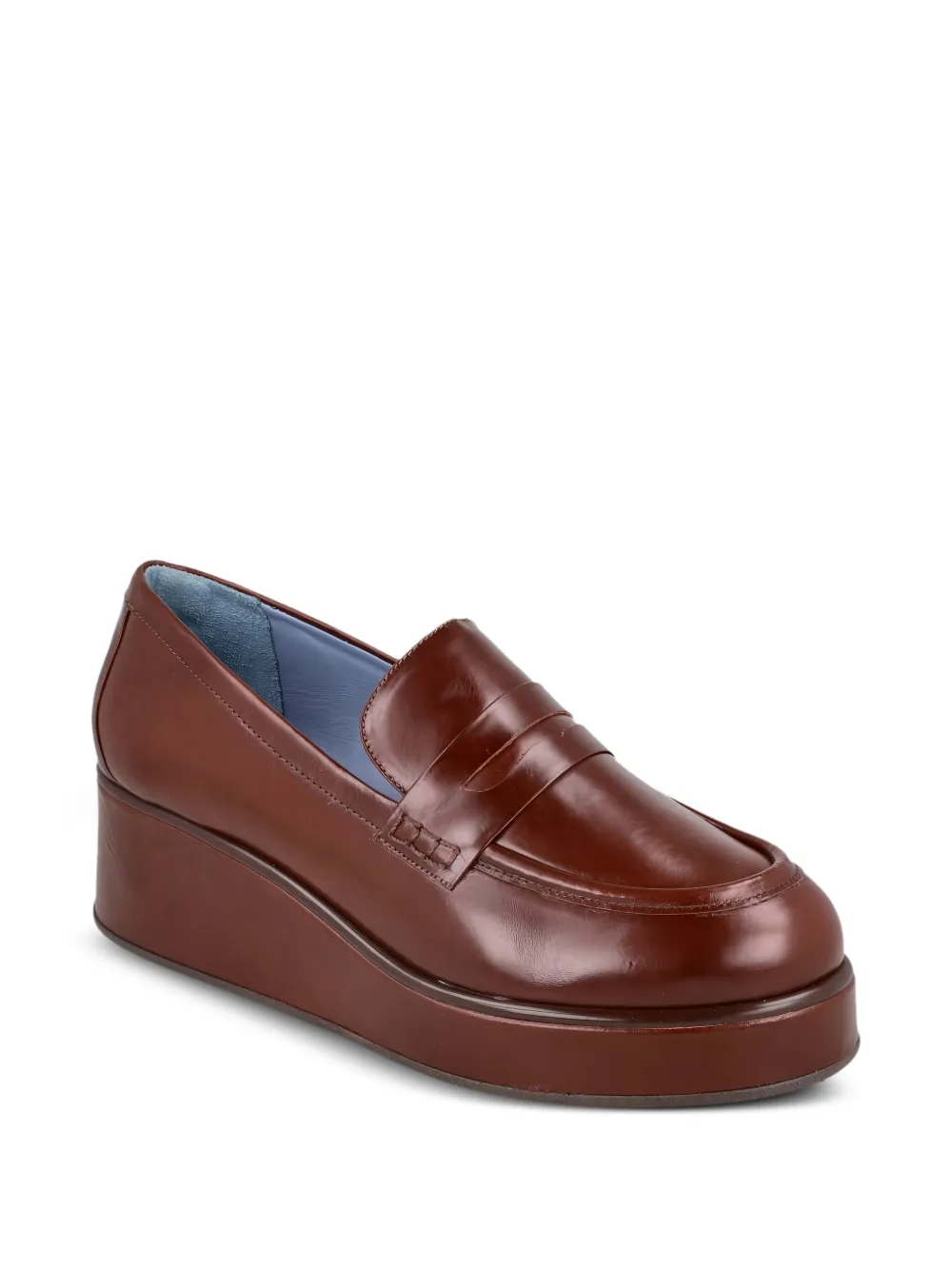 Blue Bird Shoes leather loafers Brown