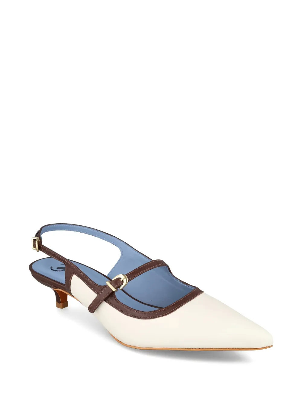 Blue Bird Shoes Fabulous slingback heeled pumps White