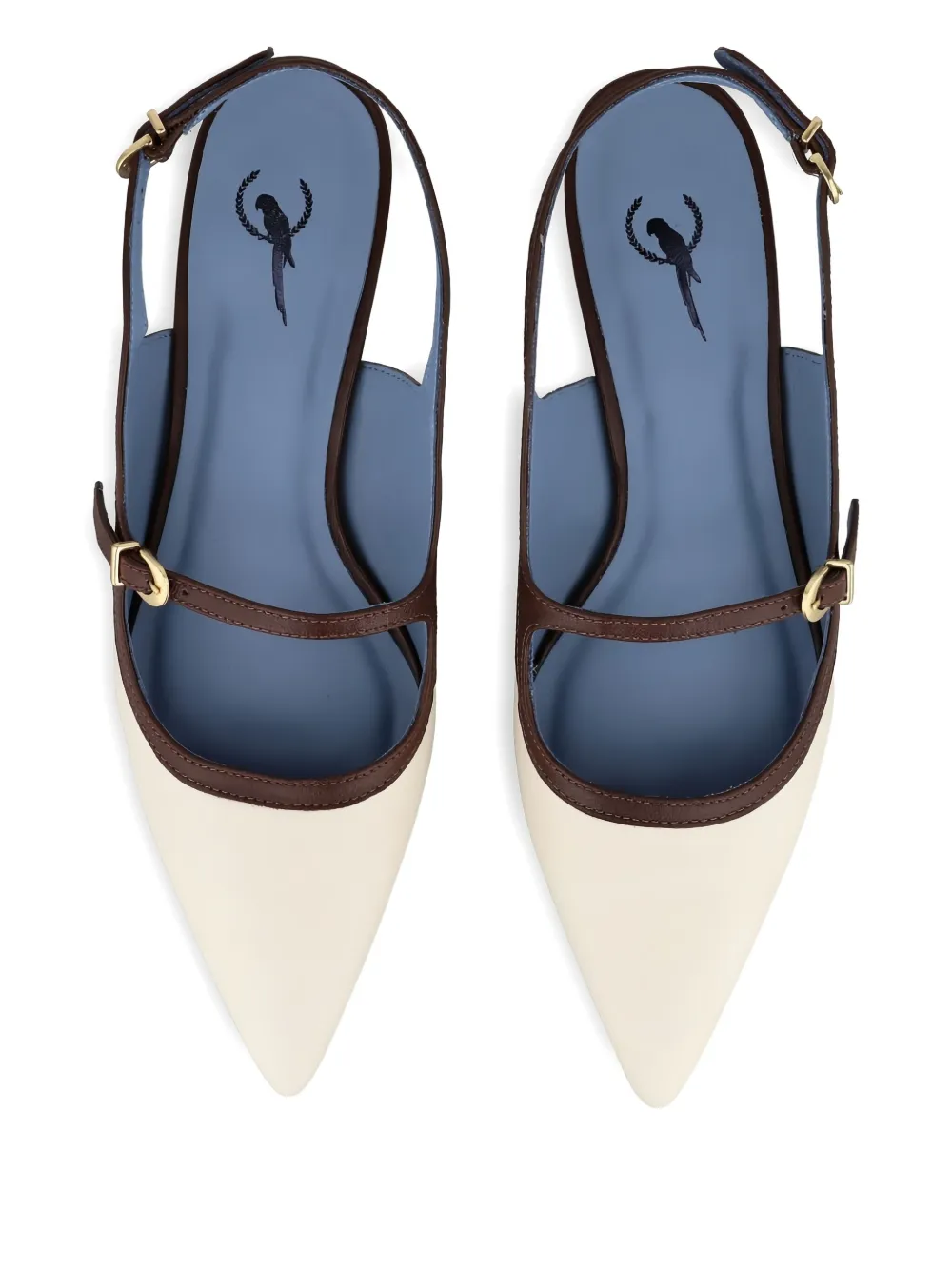 Blue Bird Shoes Fabulous slingback heeled pumps White