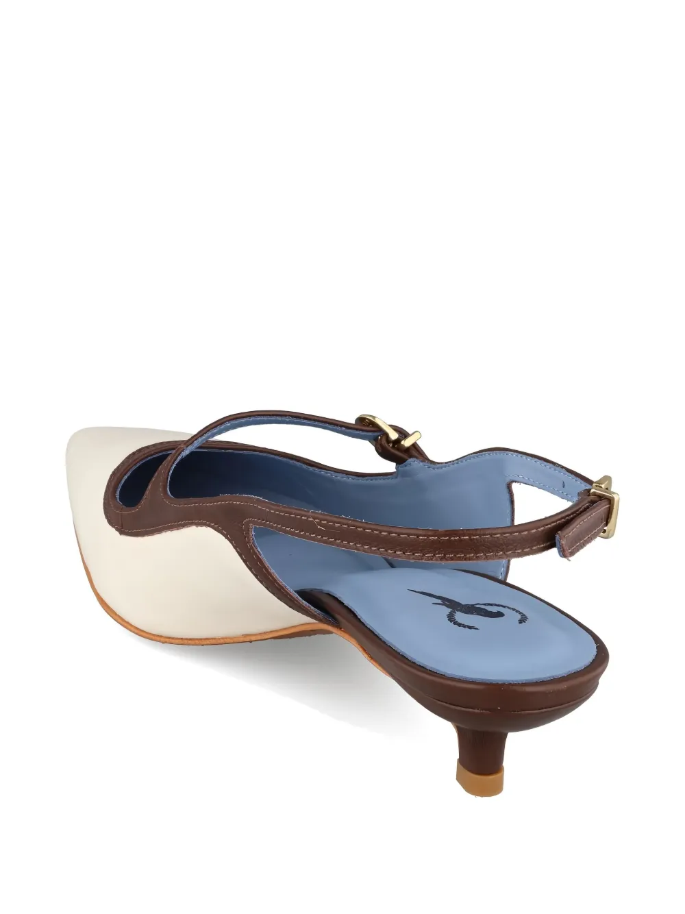 Blue Bird Shoes Fabulous slingback heeled pumps White