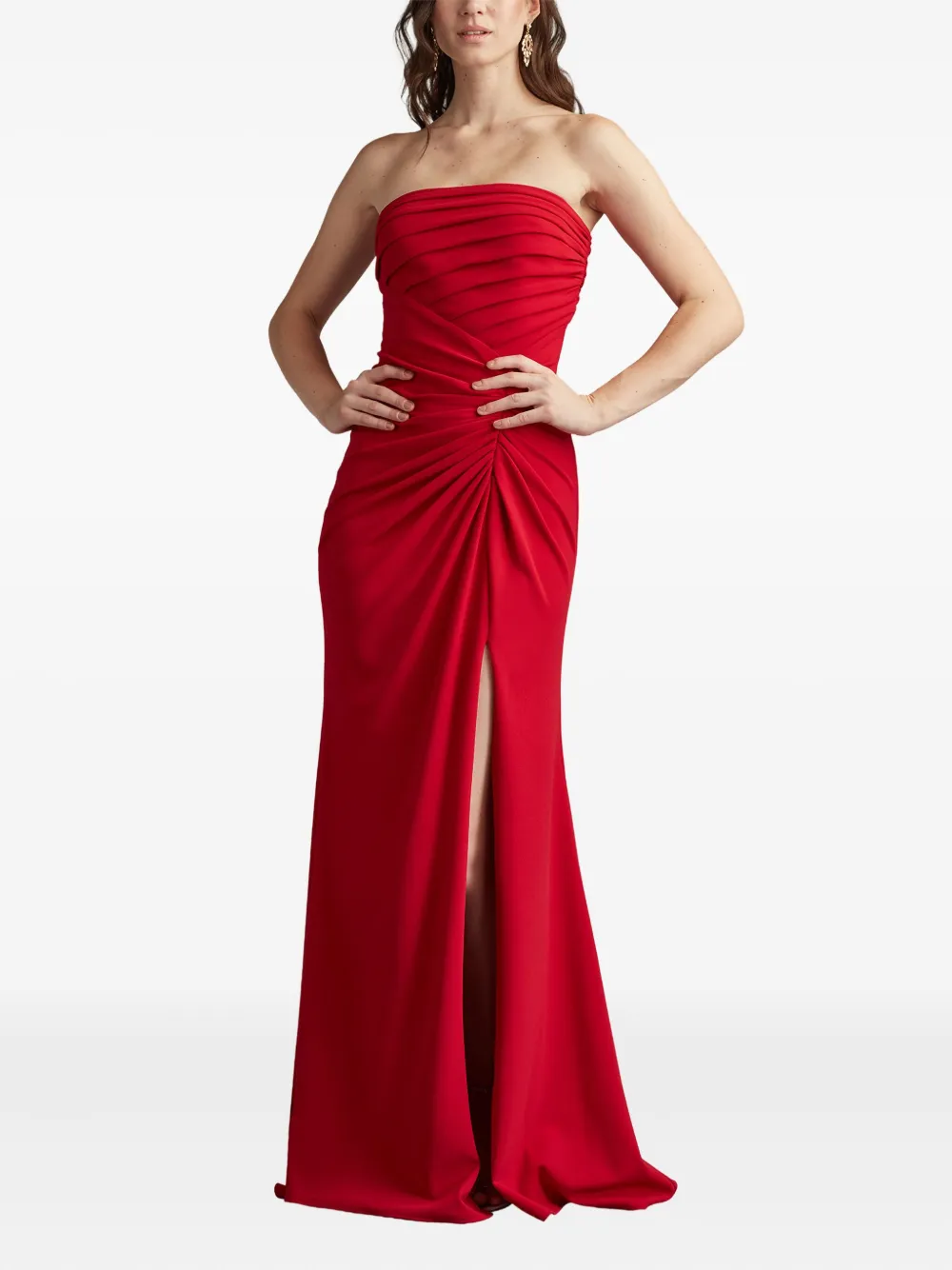 Tadashi Shoji pleated crepe maxi dress | Evening Dresses | Image 2