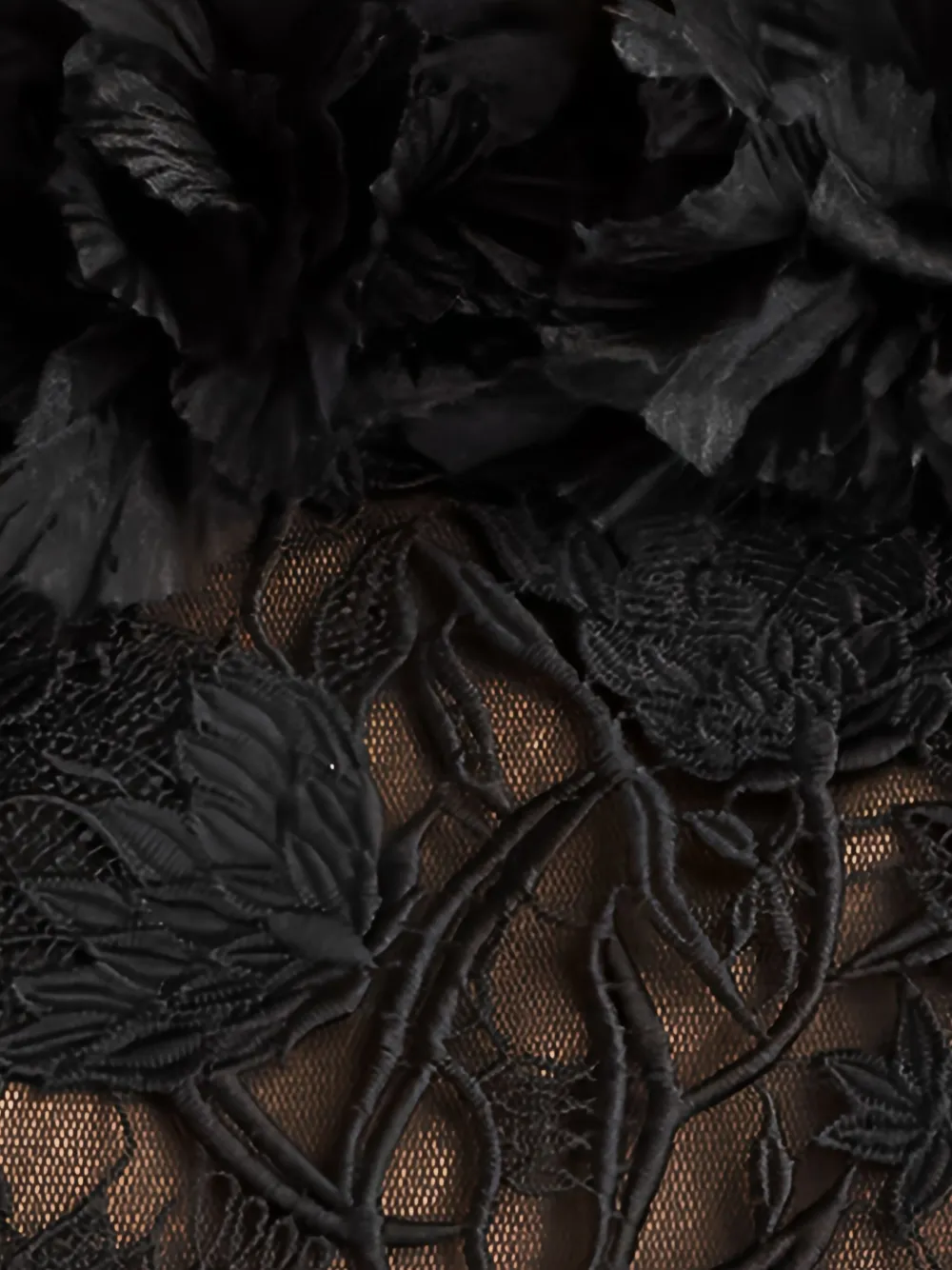 Tadashi Shoji Tulen jurk Zwart