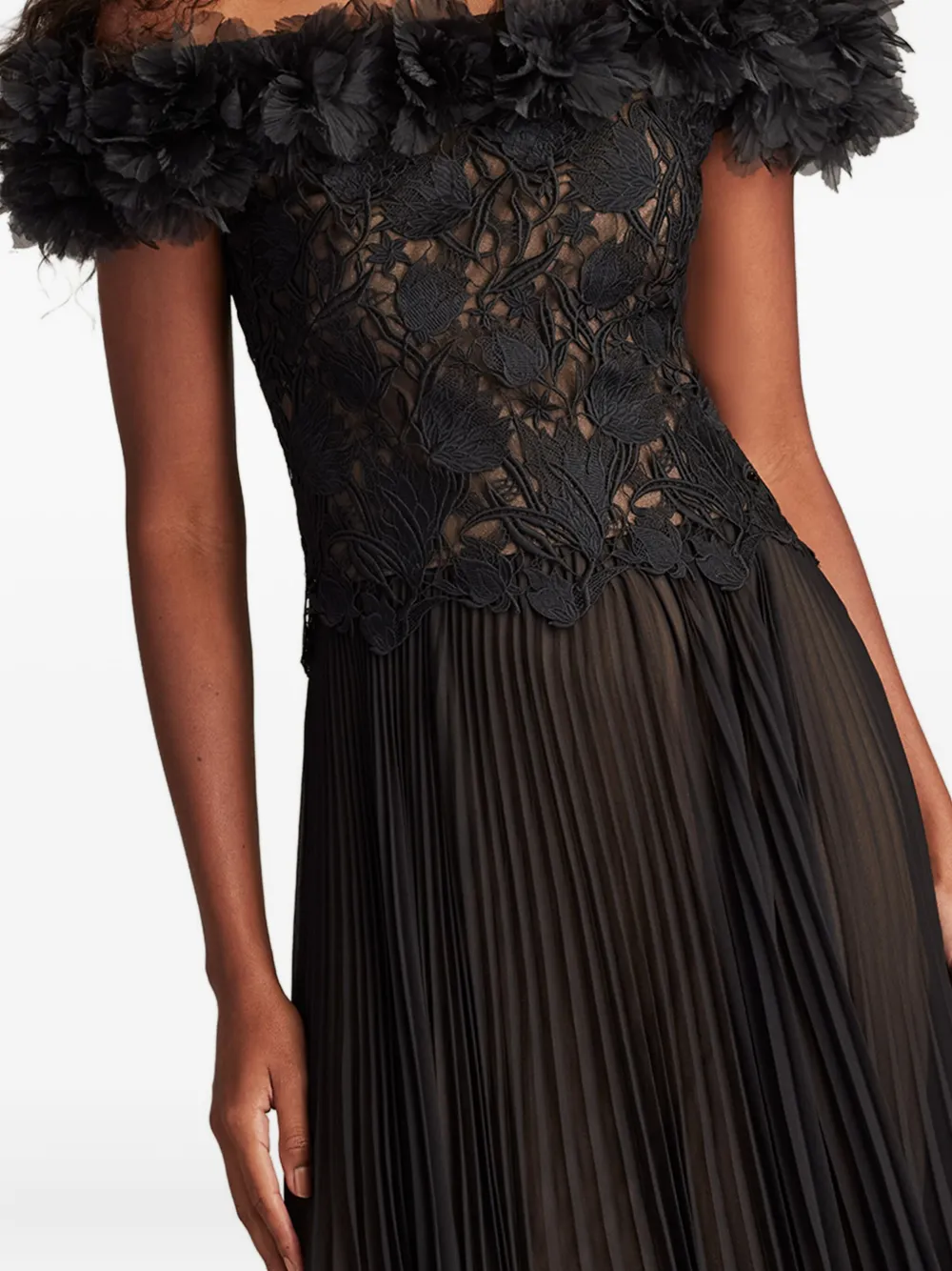 Tadashi Shoji Tulen jurk Zwart