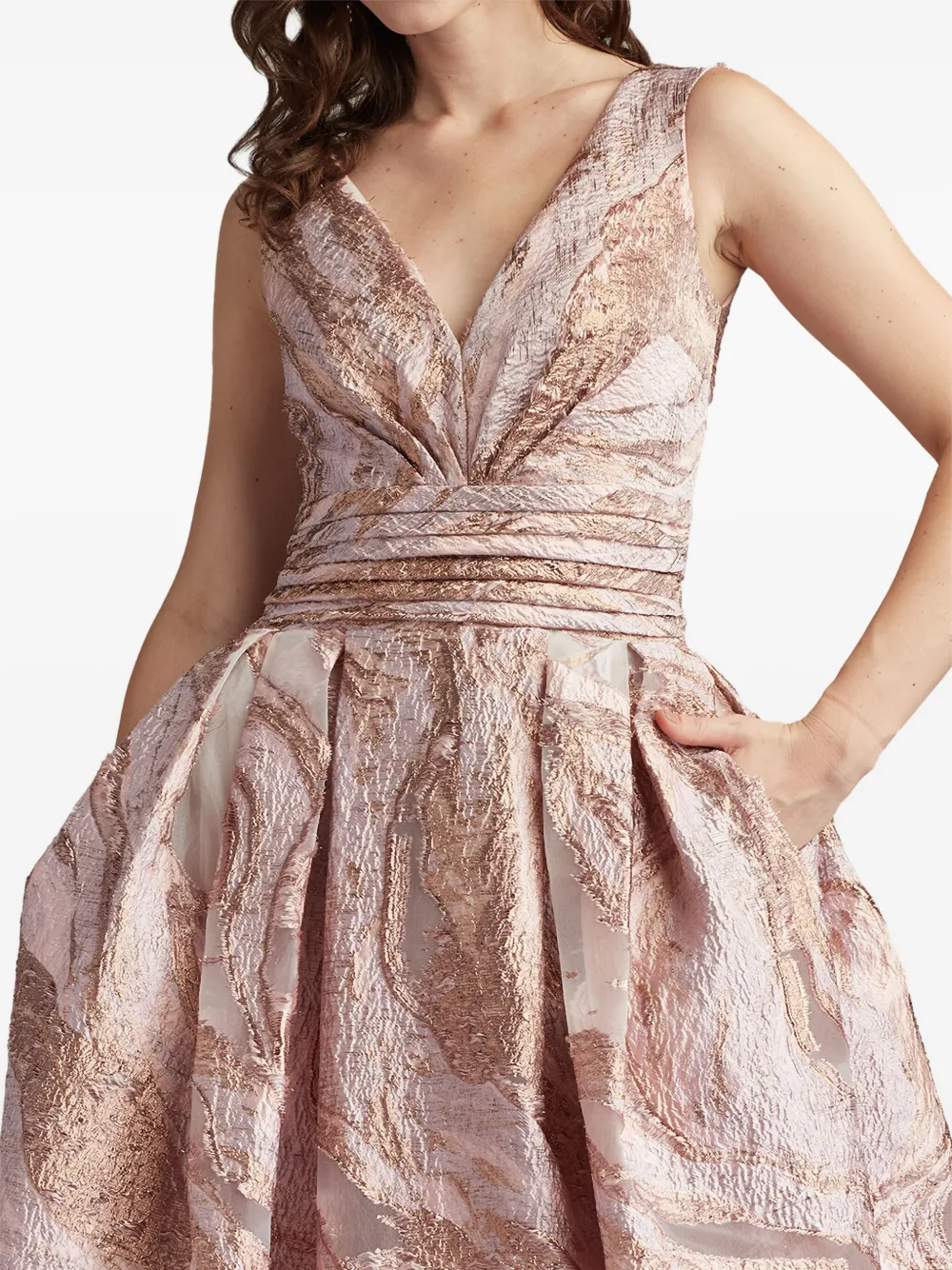 Tadashi Shoji Fontaine gown dress Roze