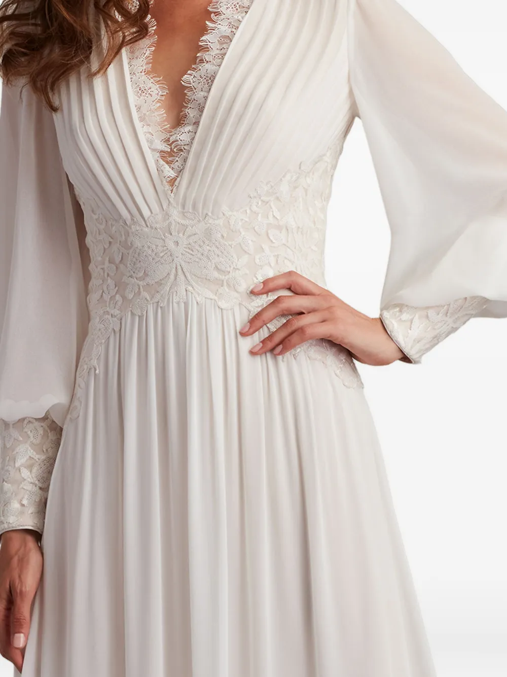 Tadashi Shoji Jurk met kant Wit