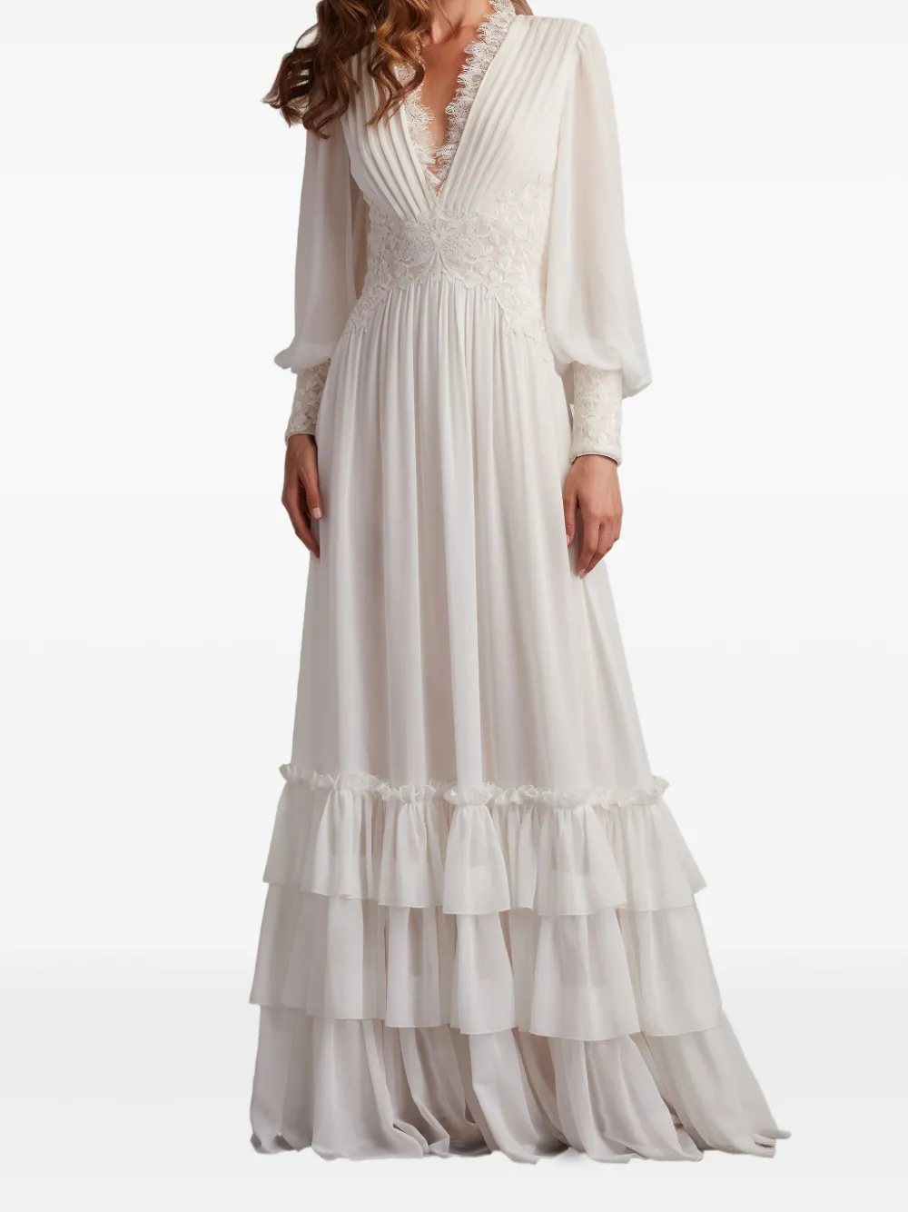 Tadashi Shoji Jurk met kant Wit