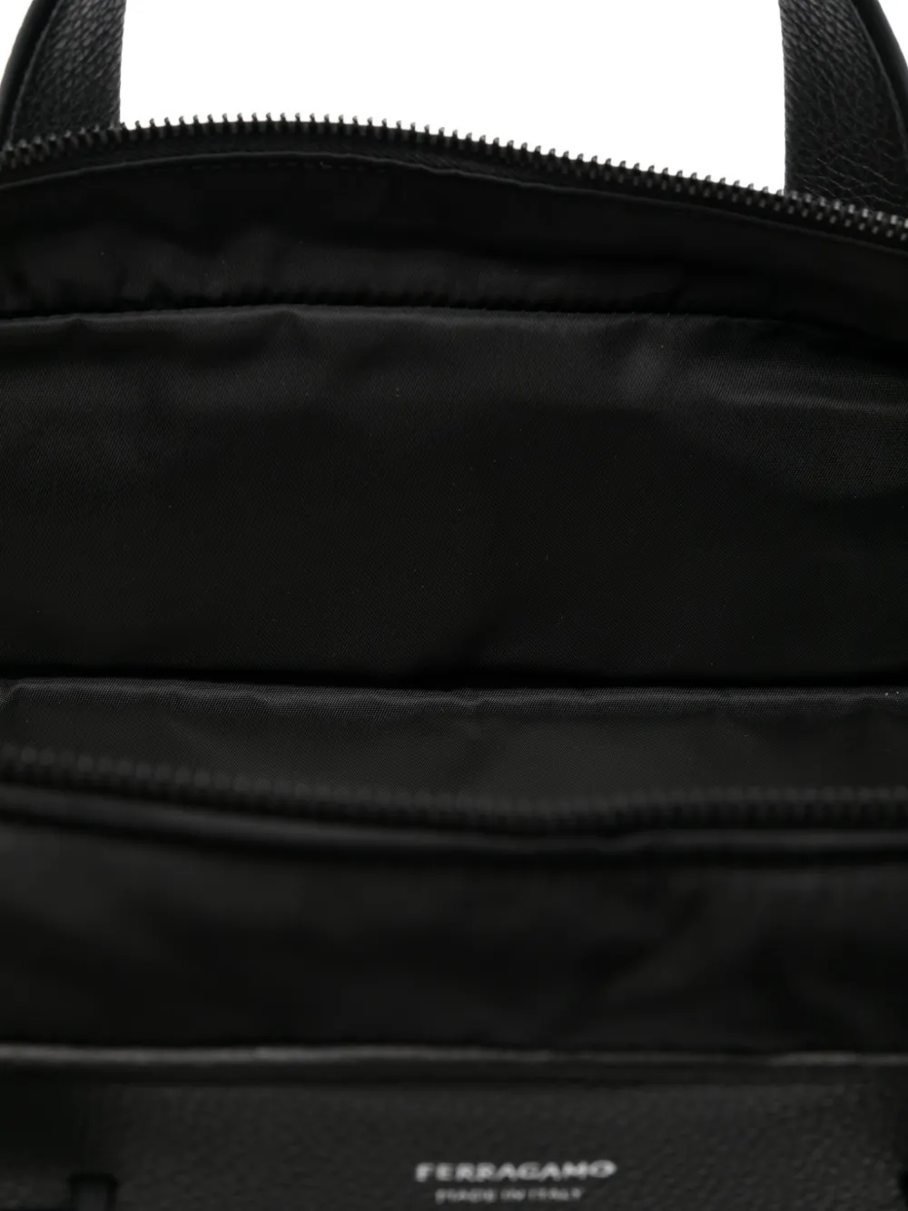 Ferragamo Laptoptas met Gancini-patroon Zwart