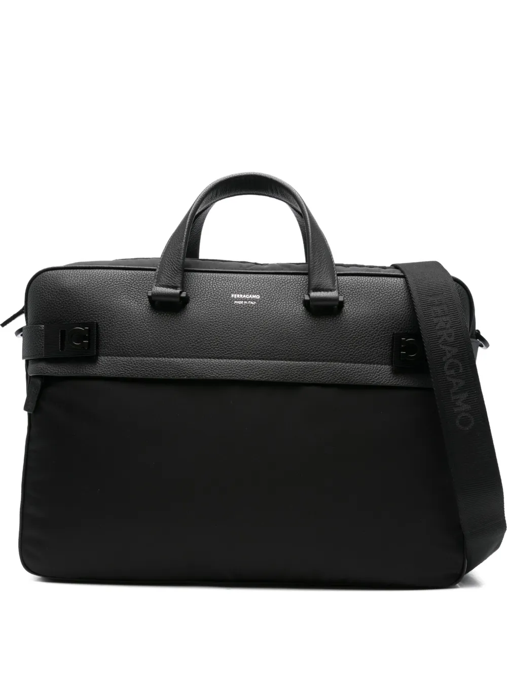 Ferragamo Gancini-motif laptop bag | Black | Image 1