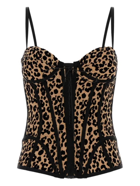 Giuseppe Di Morabito leopard-print corset 