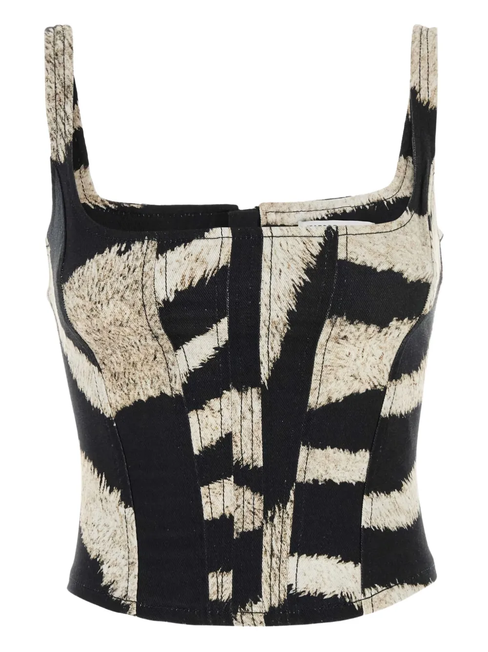 Giuseppe Di Morabito Korset met zebraprint Zwart