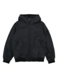 Stone Island Junior Compass-badge hooded bomber jacket - Black