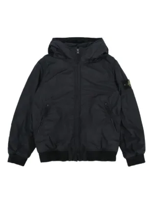 Stone Island Junior フーデッド ジャケット | ブルー | FARFETCH JP