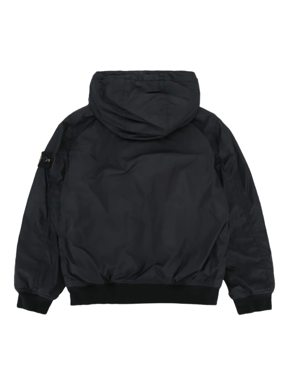 Stone Island Junior Compass-badge hooded bomber jacket Zwart