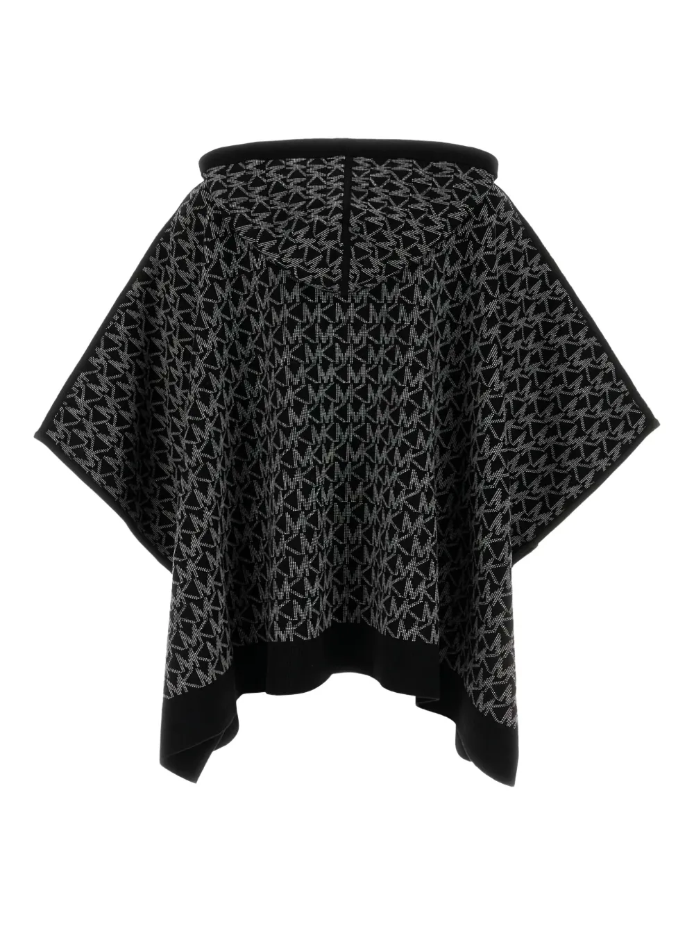 Michael Kors Poncho met capuchon en logopatroon Zwart