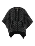 Michael Michael Kors hooded logo-pattern poncho - Black
