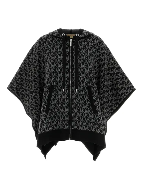Michael Michael Kors Poncho com capuz e padronagem de logo