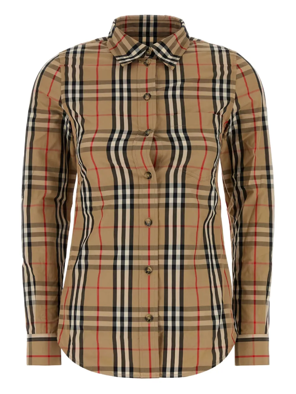 Burberry Lapwing geruite blouse Bruin