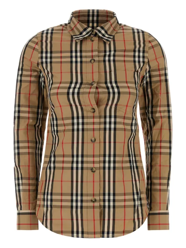 Burberry Camicia Lapwing a Quadri Marrone FARFETCH IT