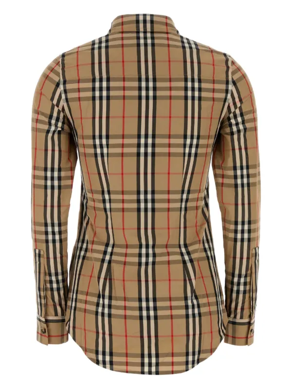 Burberry Camicia Lapwing a Quadri Marrone FARFETCH IT
