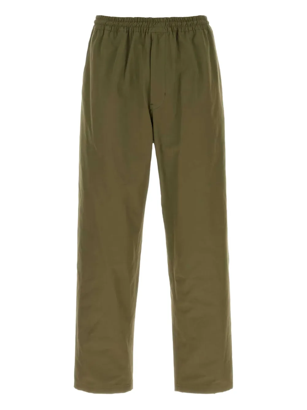 Prada elasticated-waistband cotton trousers Blauw