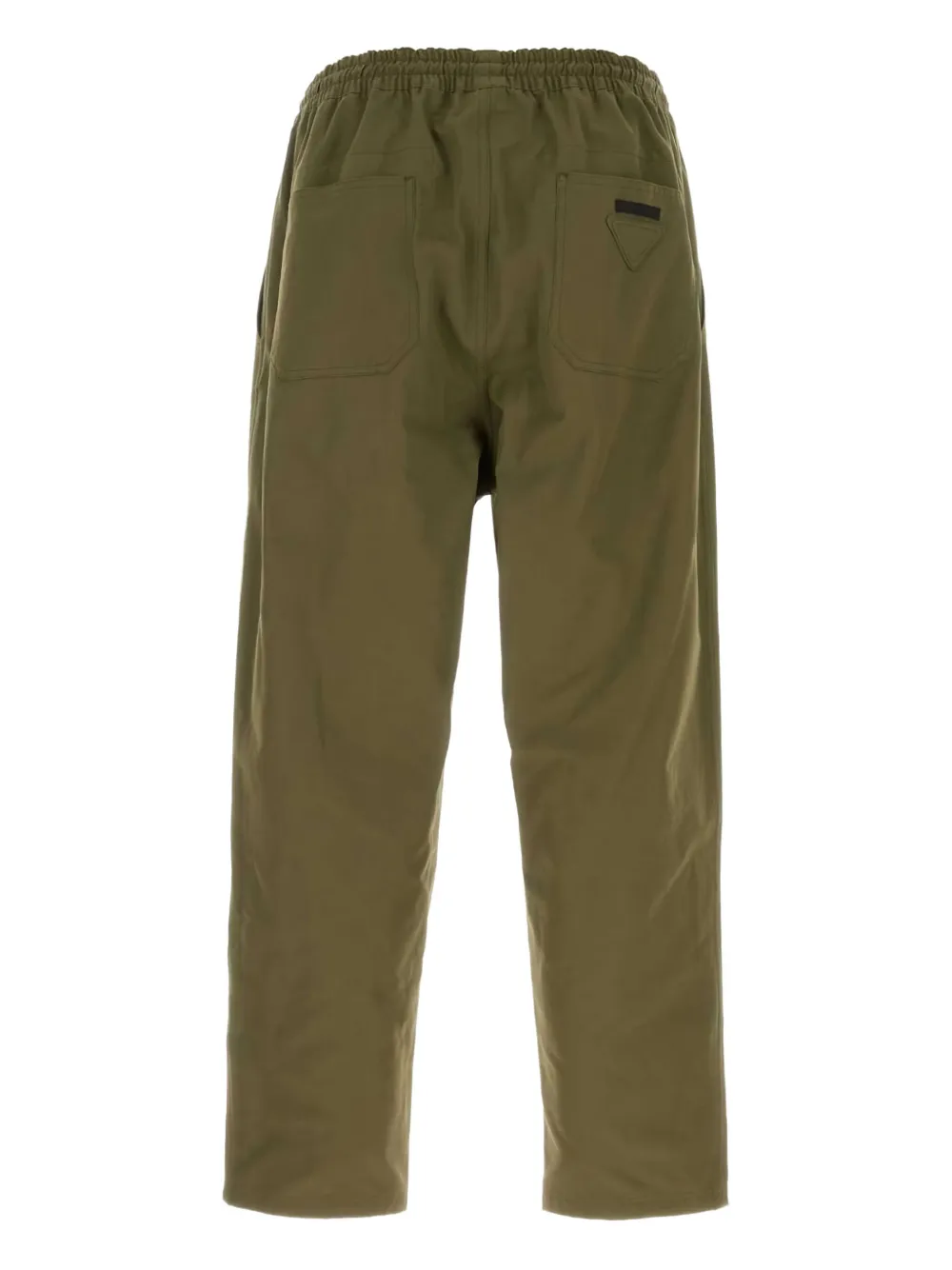 Prada elasticated-waistband cotton trousers Blauw