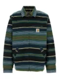 Carhartt WIP striped-pattern zip-up shirt jacket - Blue