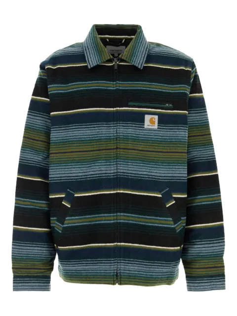 Carhartt WIP striped-pattern zip-up shirt jacket