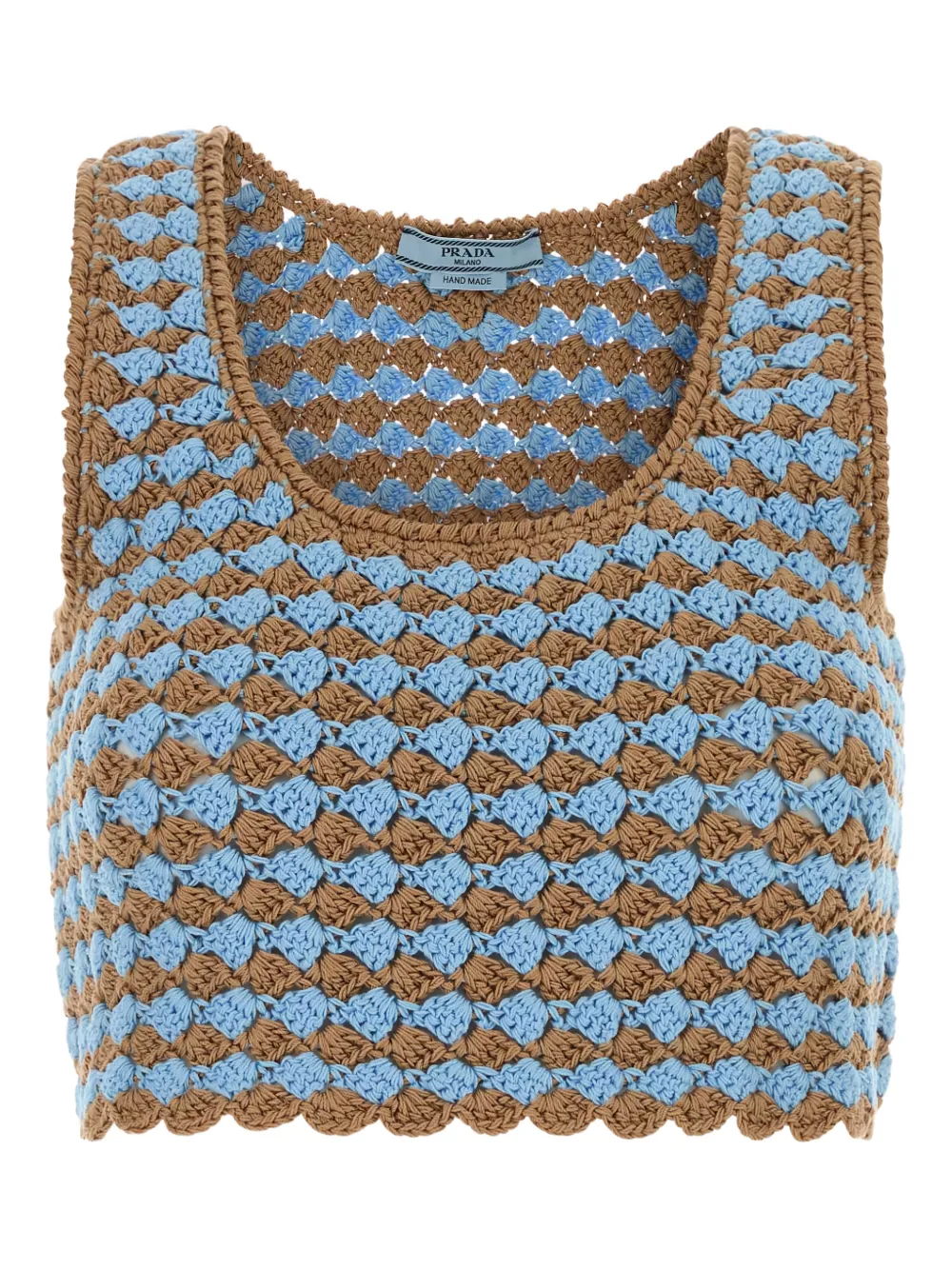 Prada crochet-knit top - Blu
