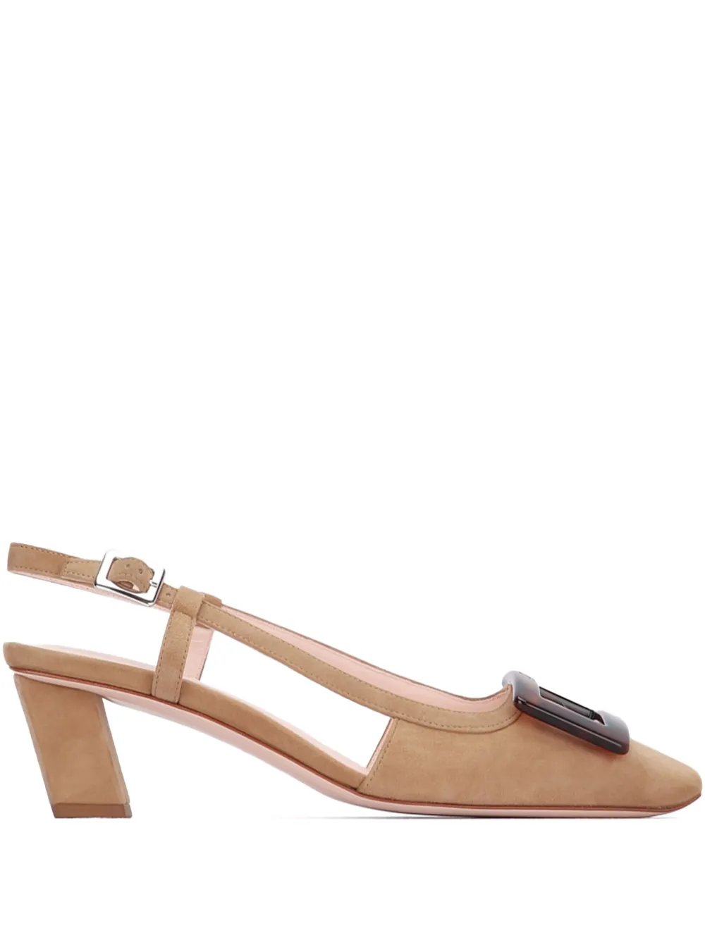 Roger Vivier 45mm Belle Vivier slingback pumps | Brown | Image 1