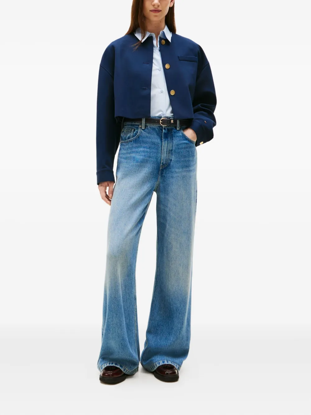 Tommy Hilfiger cropped welt-pocket jacket | Cropped Jackets | Image 2