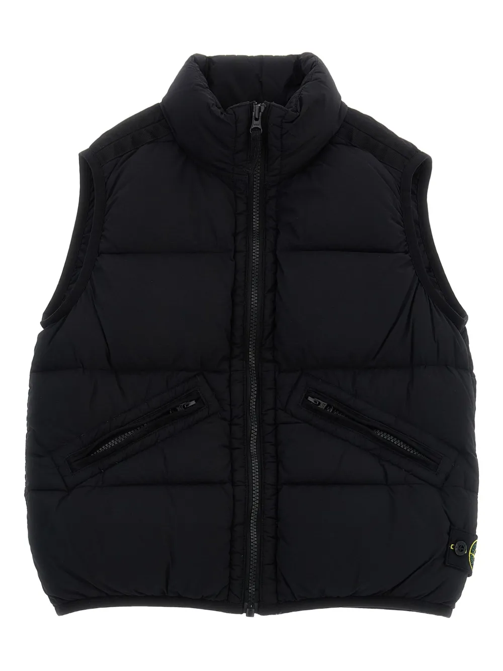 Stone Island Junior quilted zip-front gilet Zwart