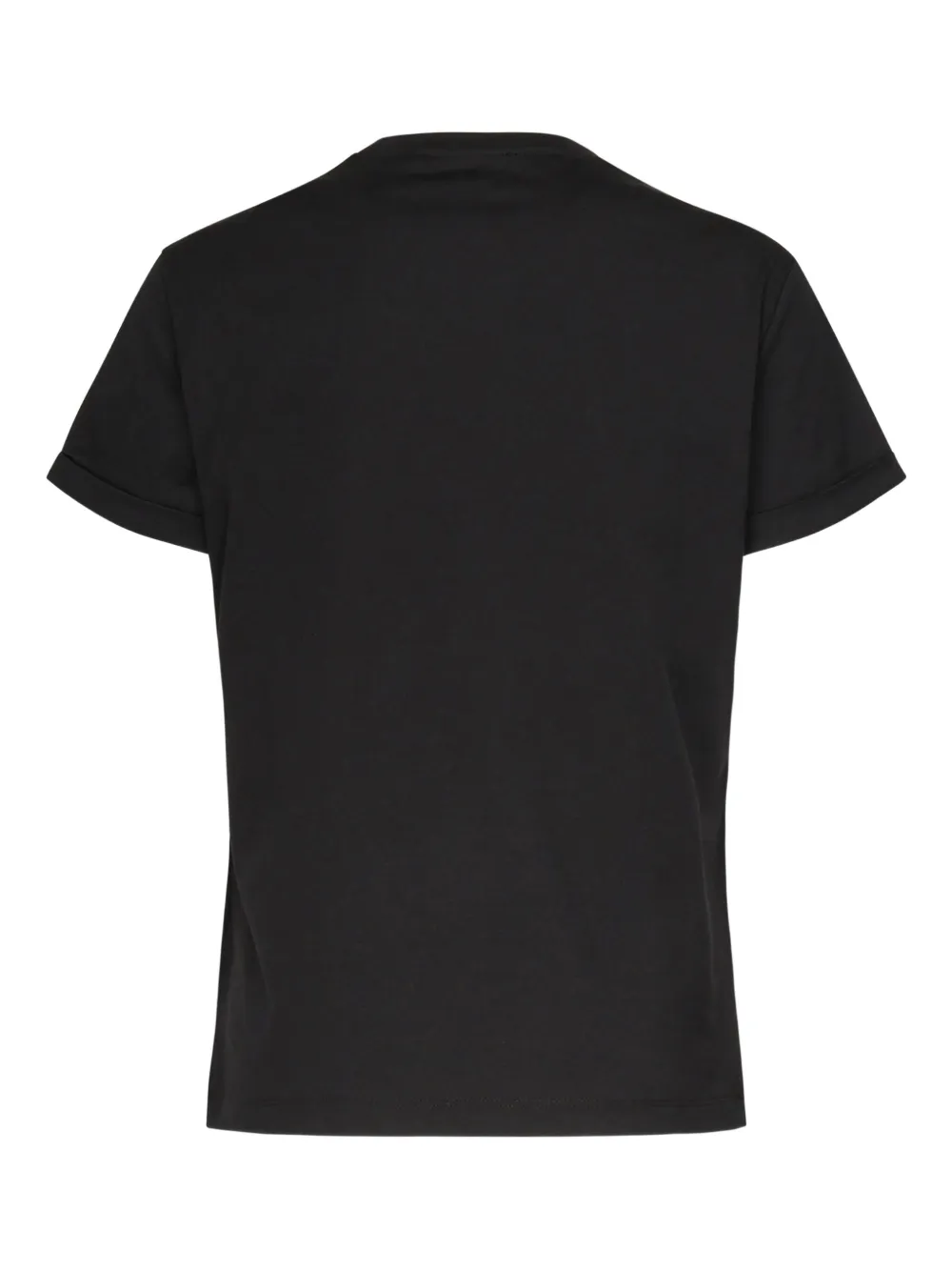 DONDUP logo-embroidered crew-neck T-shirt Zwart