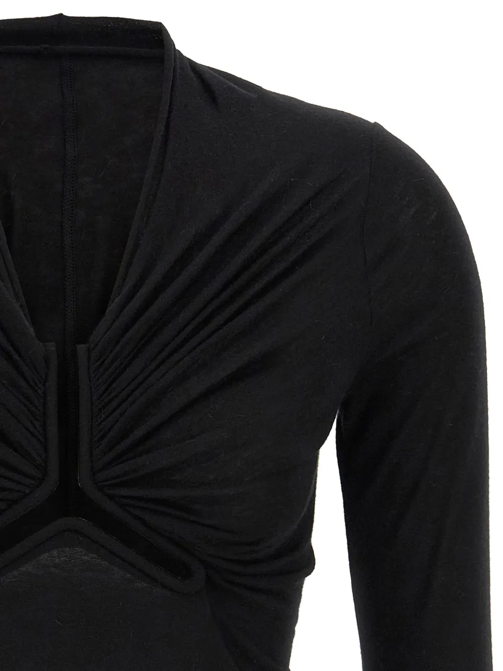 Rick Owens Top met lange mouwen en metalen beugel Black