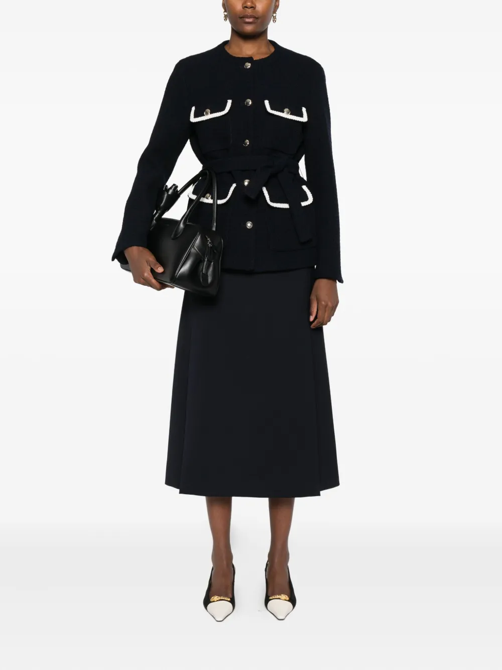 Maje belted tweed jacket | Tweed Jackets | Image 2