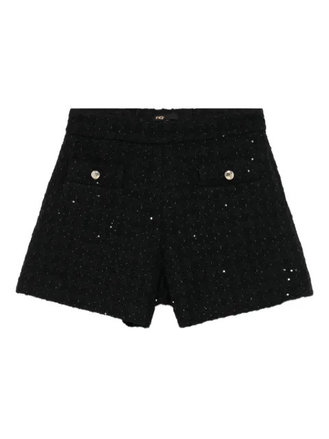 Maje sequin-embellished tweed shorts