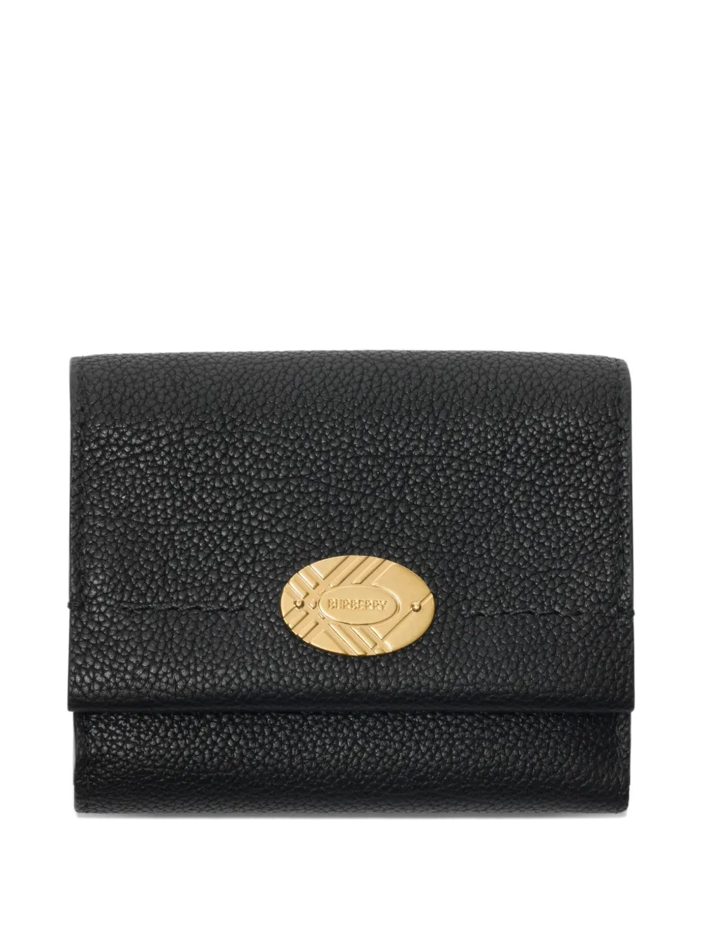 Burberry Cotswolds leather check-engraved wallet Zwart